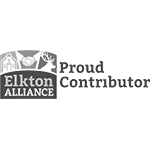 Elkton Alliance logo with Proud Contributor text, promoting community involvement and support initiatives.